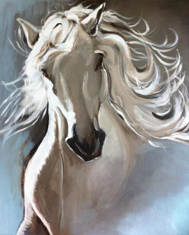 Painting Pet-Art White Horse